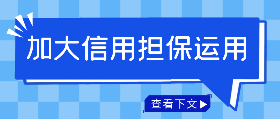 加大信用擔(dān)保