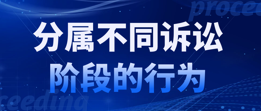 分屬不同訴訟階段的行為